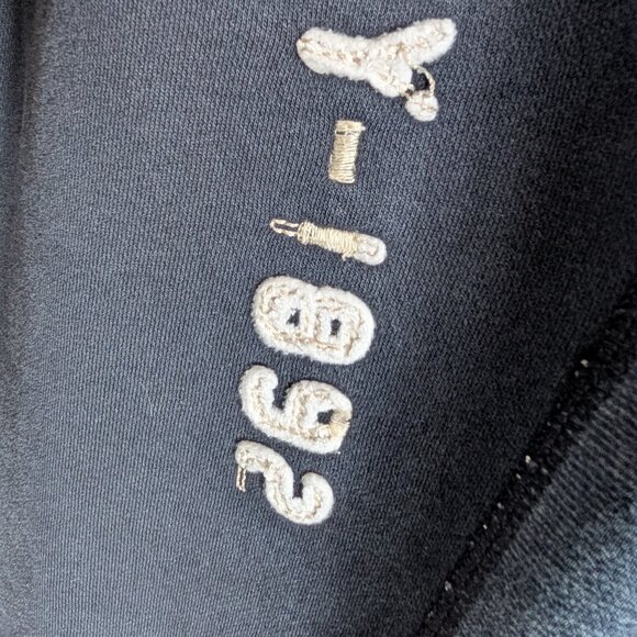 Abercrombie & Fitch Mens Navy blue & red sweatpants joggers straight leg Medium - Picture 4 of 14